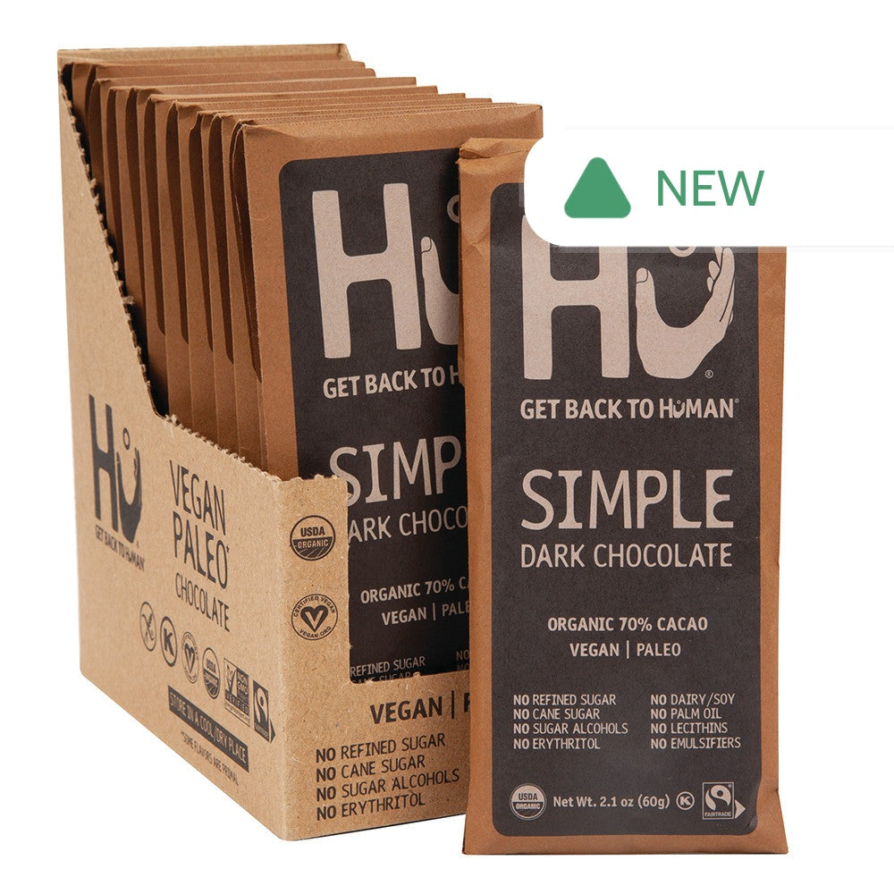 Wholesale Hu Simple Dark Chocolate 2.1 Oz Bar- Bulk