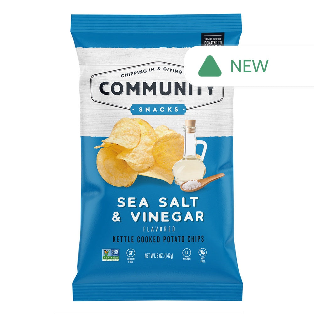 Wholesale Community Snacks Sea Salt & Vinegar Chips 5 Oz Bag- Bulk