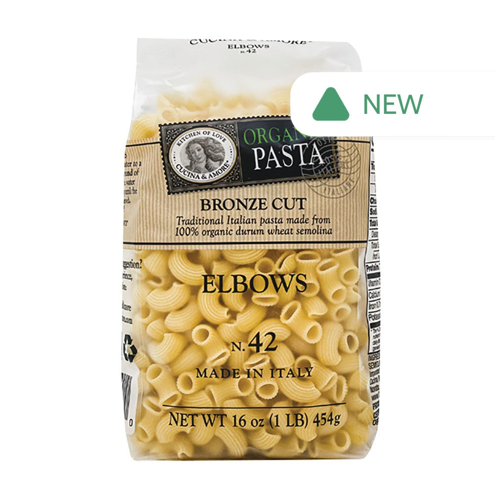 Wholesale Cucina & Amore Organic Pasta Elbows 16 Oz Bag- Bulk