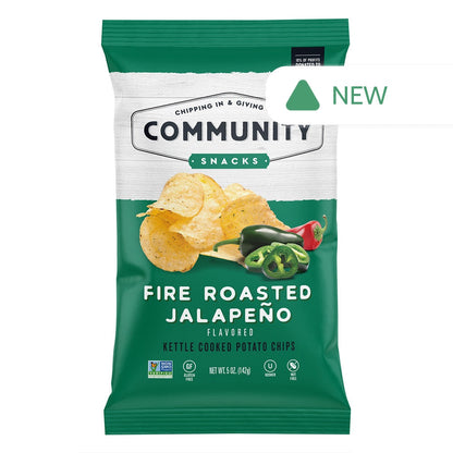 Wholesale Community Snacks Fire Roasted Jalapeno Chips 5 Oz Bag- Bulk