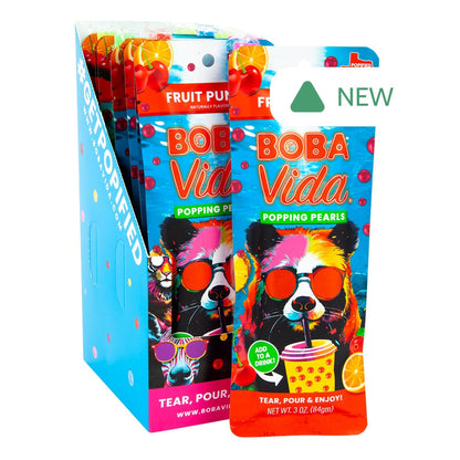 Wholesale Bobavida Popping Boba Fruit Punch 3 Oz- Bulk