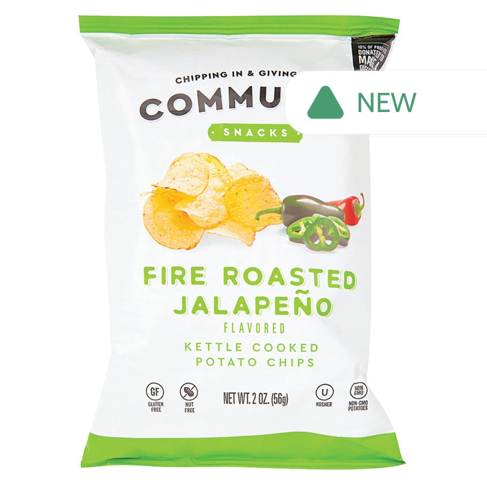 Wholesale Community Snacks Fire Roasted Jalapeno Chips 2 Oz Bag- Bulk