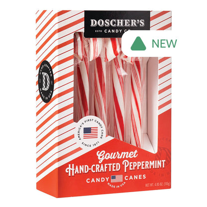 Wholesale Doscher'S Gourmet Hand-Crafted Peppermint Candy Canes 4.05 Oz Box- Bulk