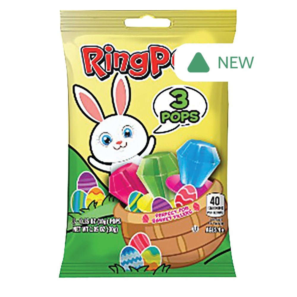 Wholesale Ring Pop Easter 3 Count 1 Oz Peg Bag- Bulk