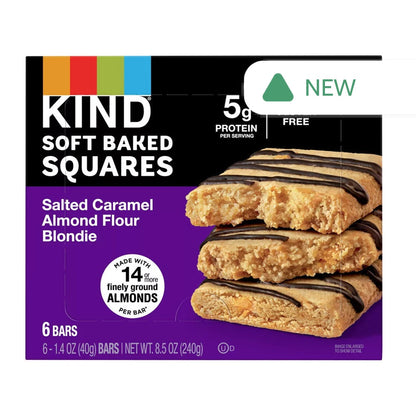 Wholesale Kind Salted Caramel Almond Flour Blondie 1.4 Oz Bar 6 Count Box- Bulk