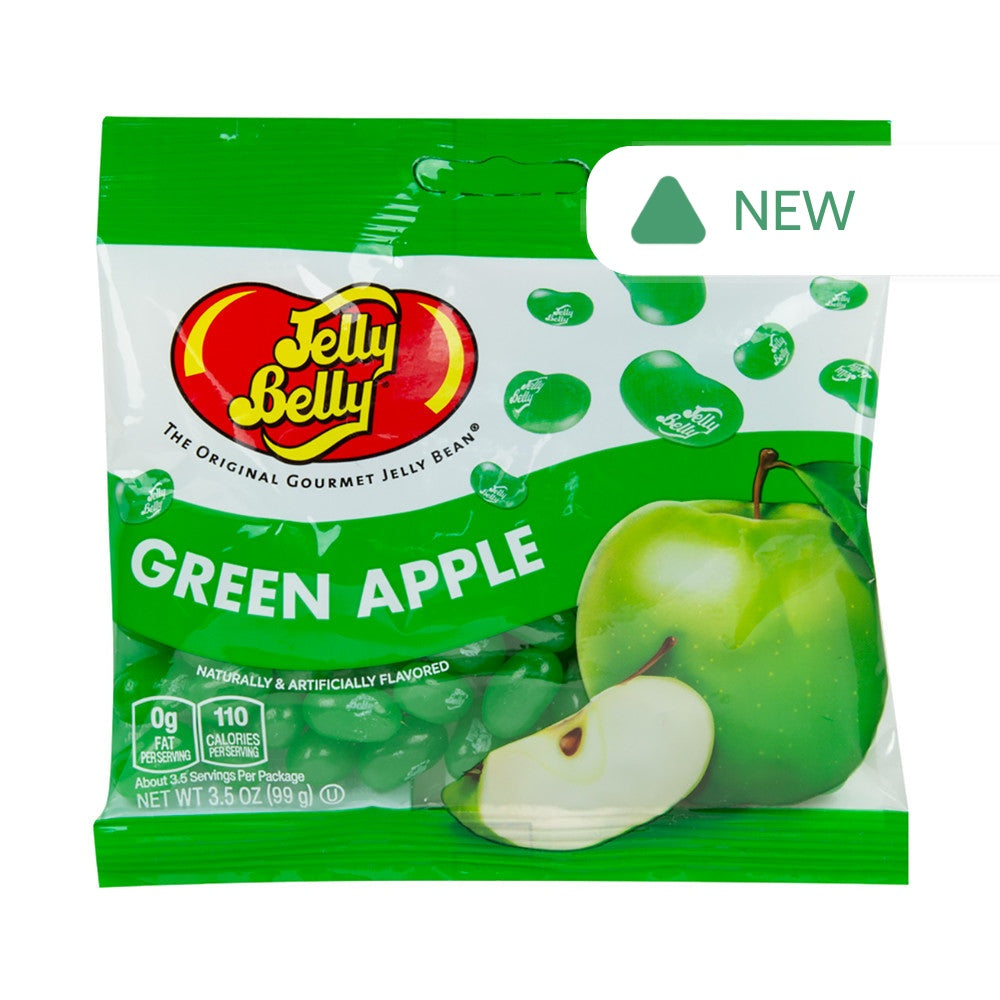 Wholesale Jelly Belly Green Apple 3.5 Oz Peg Bag- Bulk