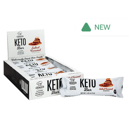 Wholesale Genius Gourmet Protein Bar Salted Caramel 1.09 Oz Bar- Bulk
