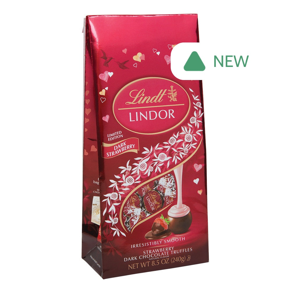 Wholesale Lindt Lindor Truffle Dark Chocolate Strawberry 8.5 Oz Pouch- Bulk