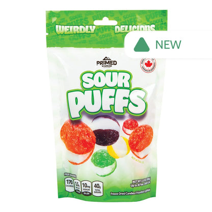 Wholesale Primed Warrior Freeze Dried Sour Puffs 3.5 Oz Pouch- Bulk