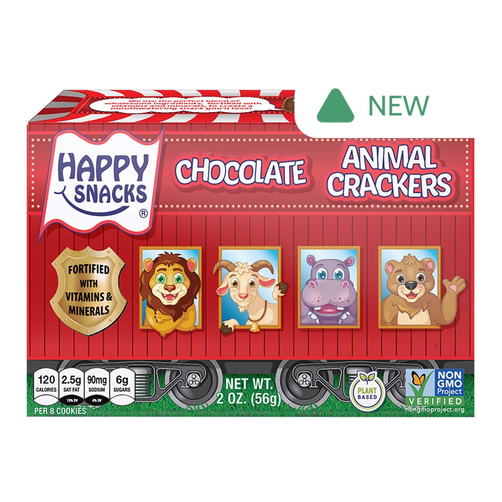 Wholesale Happy Snacks Chocolate Animal Crackers 2 Oz Box- Bulk
