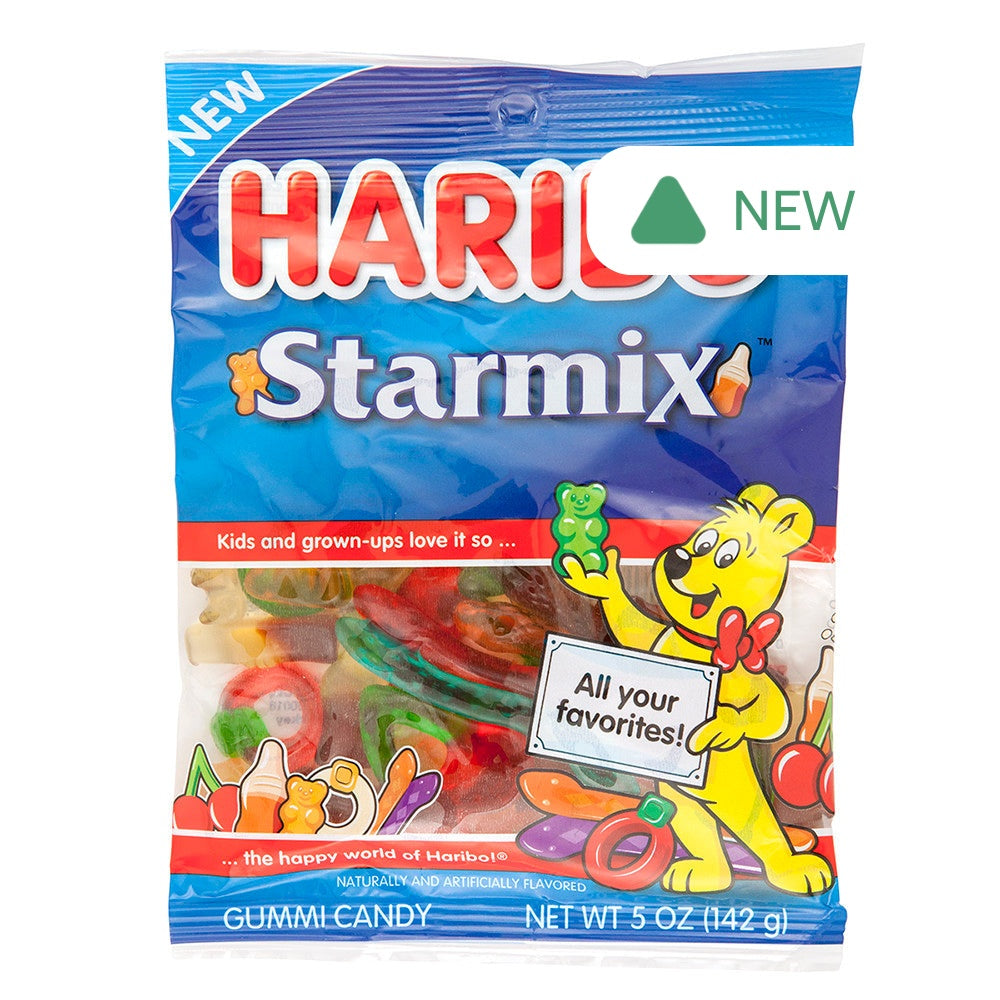 Wholesale Haribo Starmix Gummi Candy 5 Oz Peg Bag- Bulk