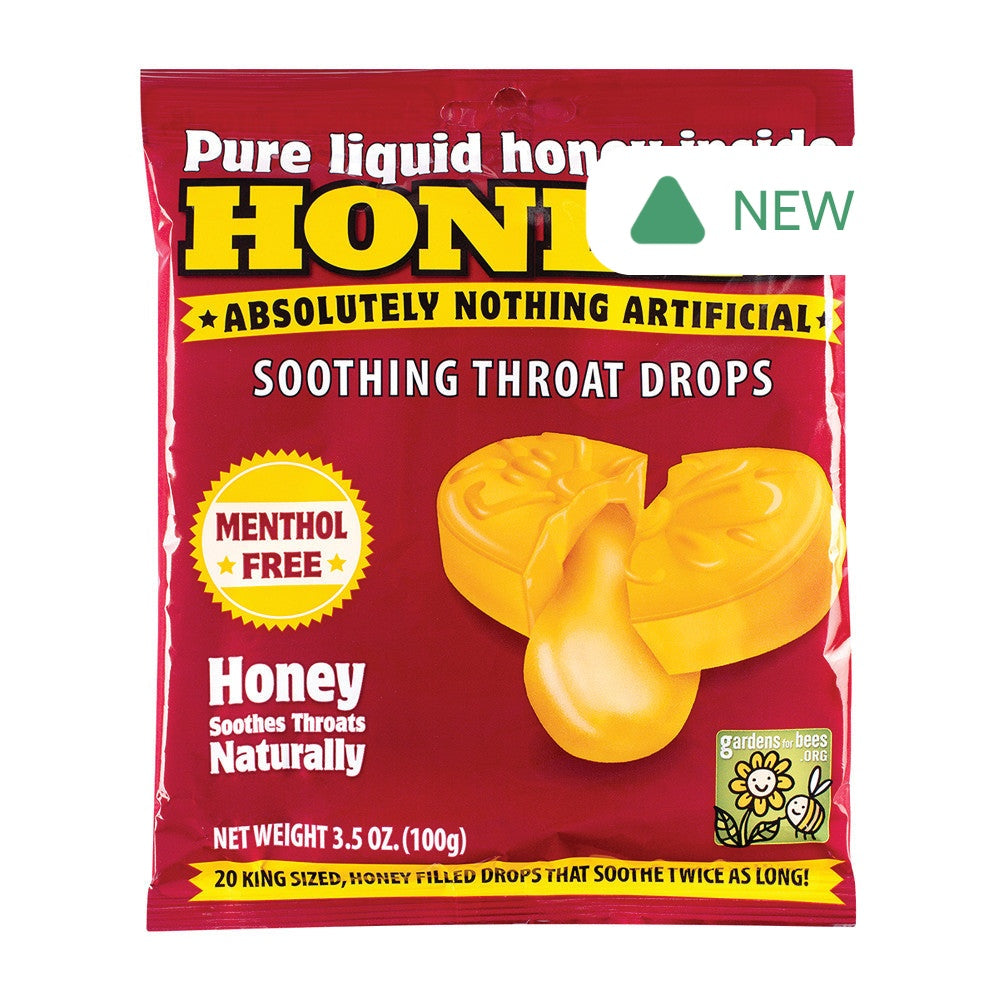 Wholesale Honees Honey Filled Cough Drops 20 Piece Peg Bag- Bulk