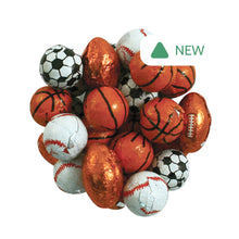 Wholesale Chocolate Flavored Foiled Assorted Sports Balls- Bulk