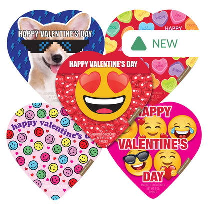 Wholesale Elmer Chocolate Social Media 2 Oz Heart Box- Bulk