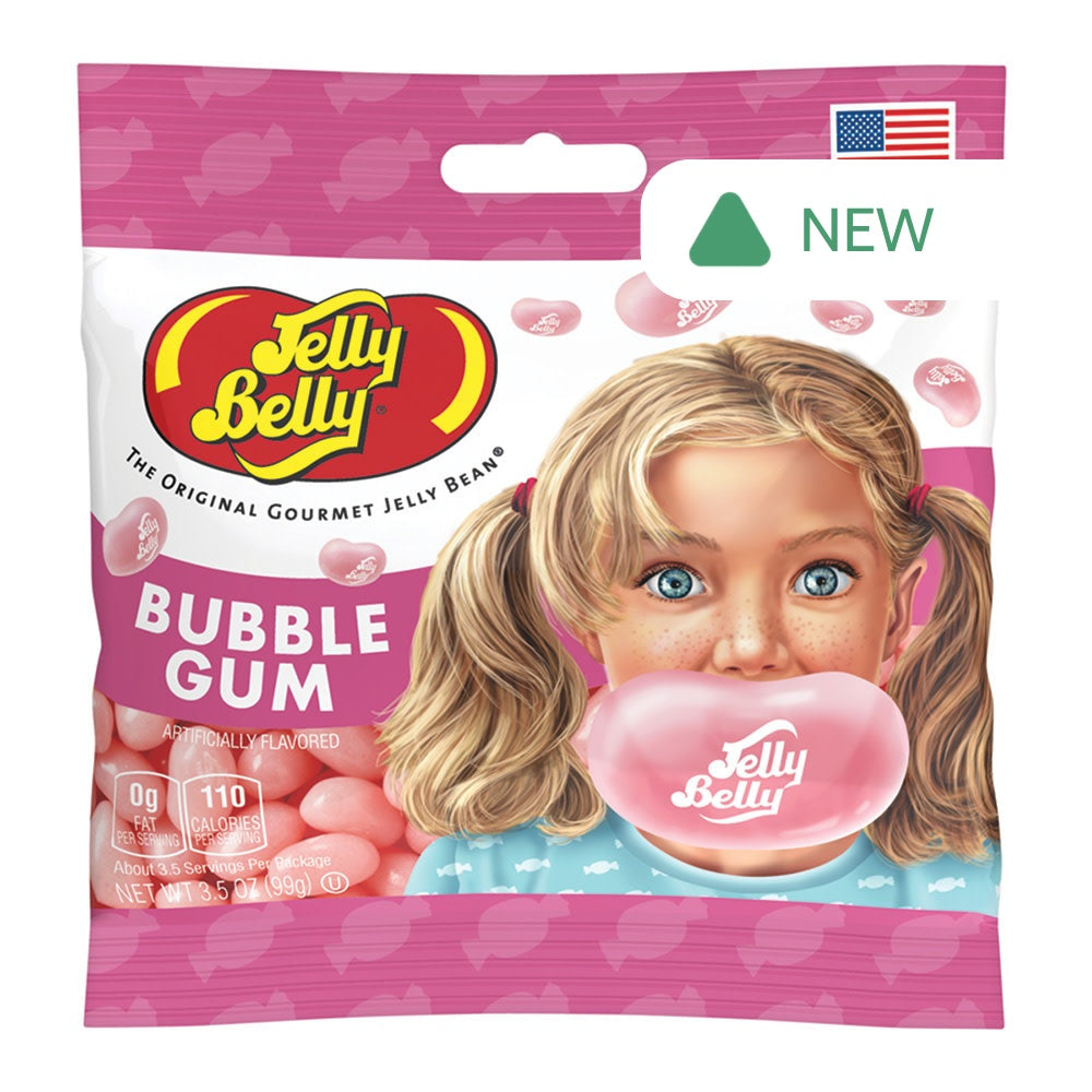 Wholesale Jelly Belly Bubble Gum 3.5 Oz Peg Bag- Bulk