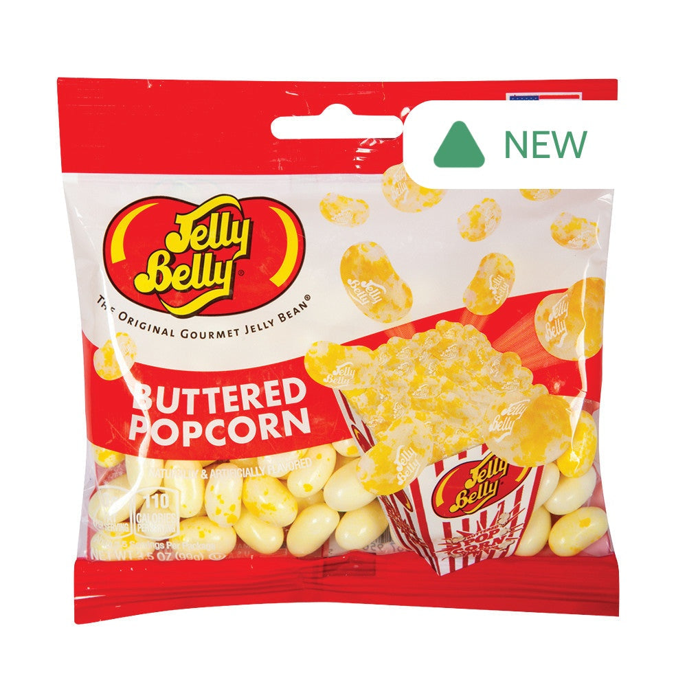 Wholesale Jelly Belly Buttered Popcorn 3.5 Oz Peg Bag- Bulk
