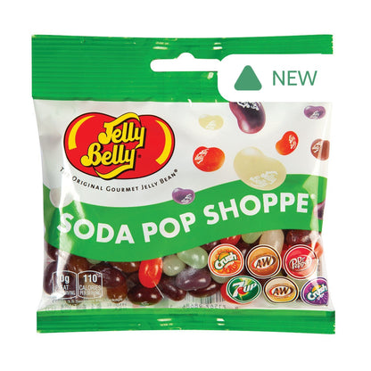 Wholesale Jelly Belly Soda Pop Shoppe Assorted 3.5 Oz Peg Bag- Bulk