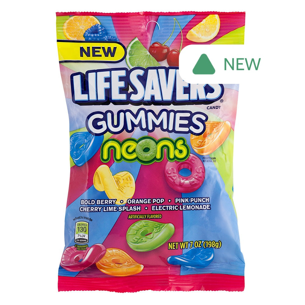Wholesale Lifesavers Neons Gummies 7 Oz Peg Bag- Bulk