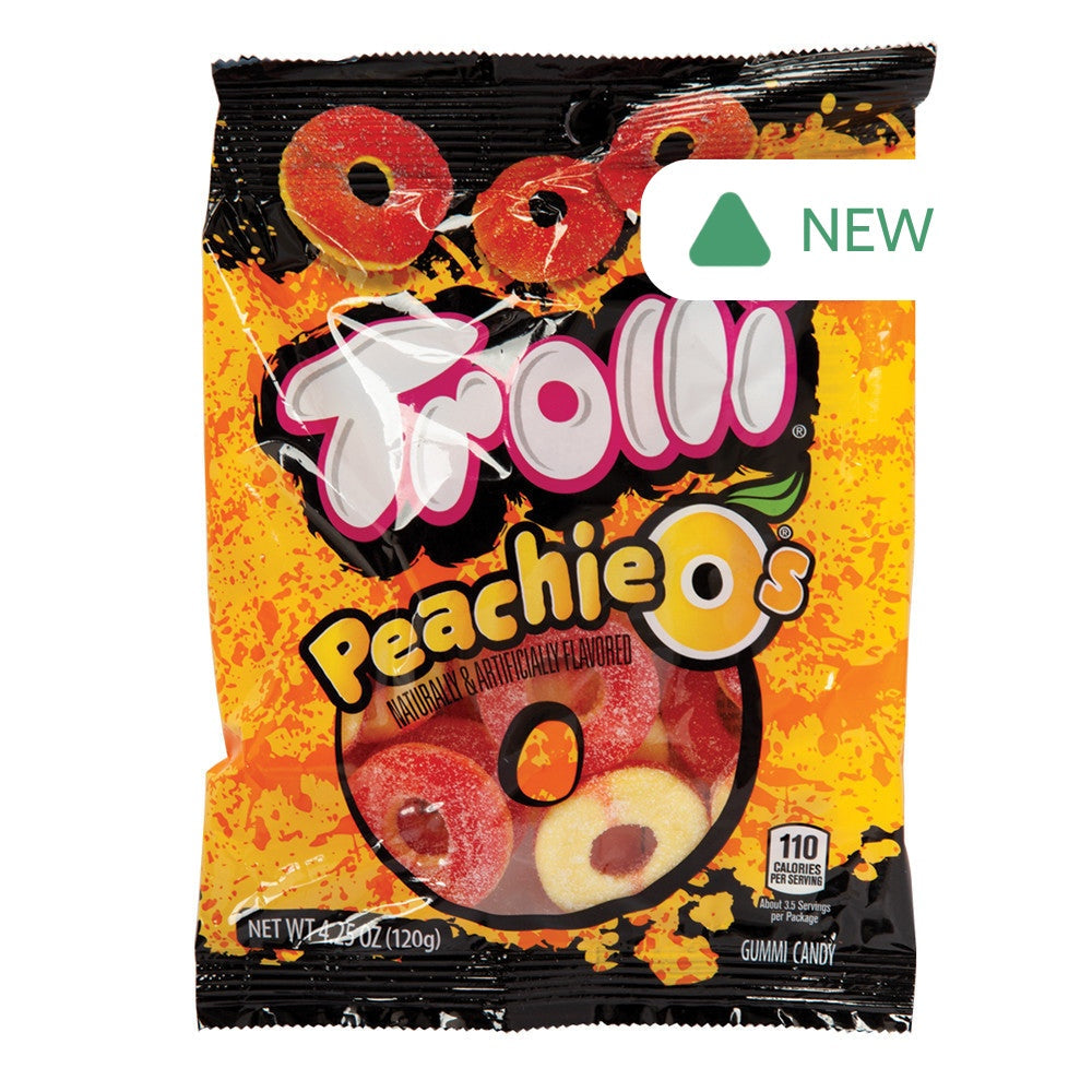 Wholesale Trolli Gummy Peachie O'S 4.25 Oz Peg Bag- Bulk