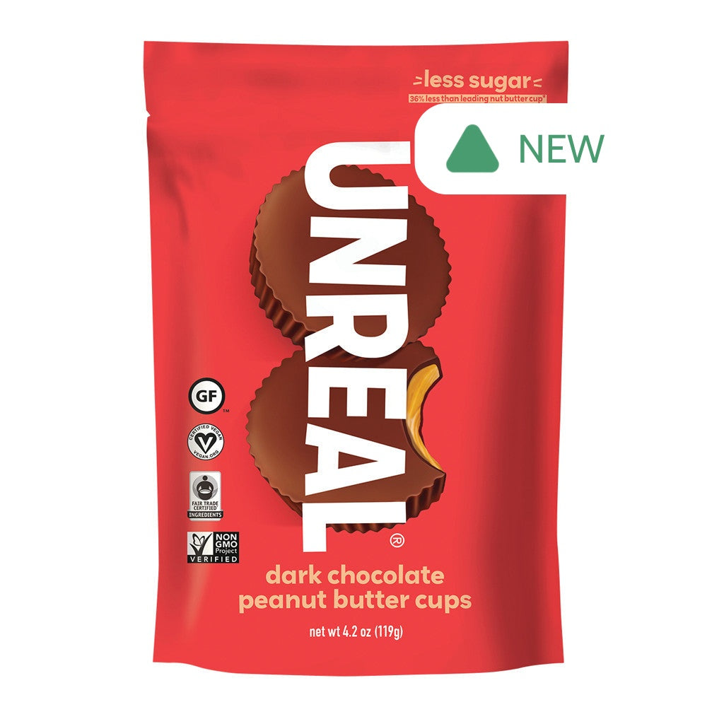 Wholesale Unreal Dark Chocolate Peanut Butter Cups 4.2 Oz Pouch- Bulk
