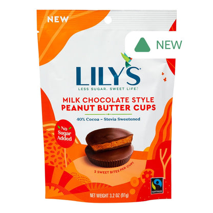 Wholesale Lily'S Milk Chocolate Style Peanut Butter Cups 3.2 Oz Pouch- Bulk