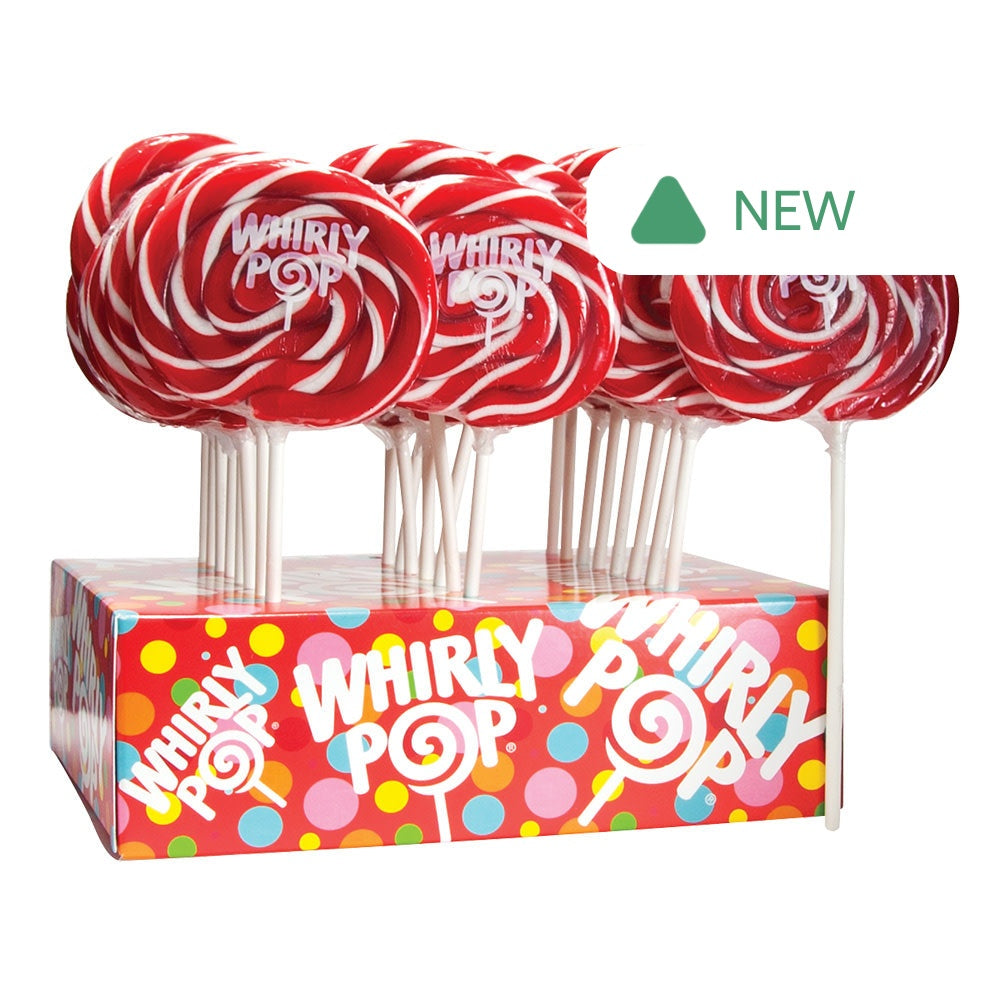 Wholesale Whirly Pop Cherry Red And White 1.5 Oz- Bulk