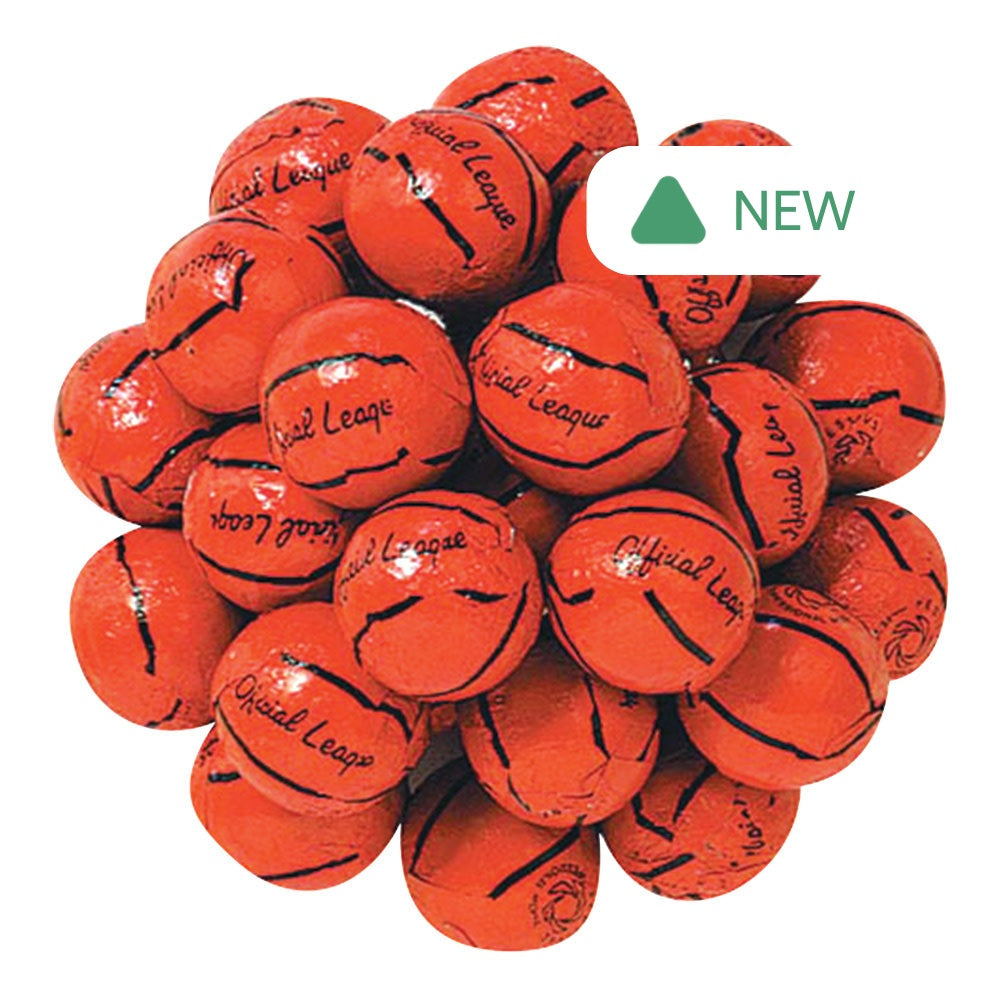 Wholesale Madelaine Milk Chocolate Foiled Basketballs- Bulk