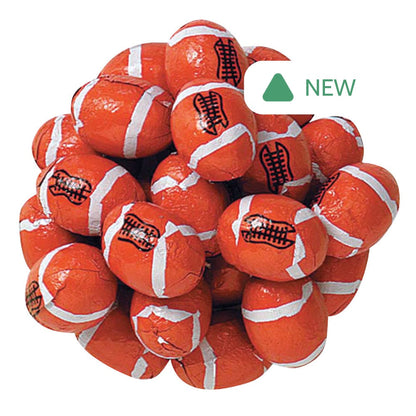 Wholesale Madelaine Milk Chocolate Foiled Footballs- Bulk