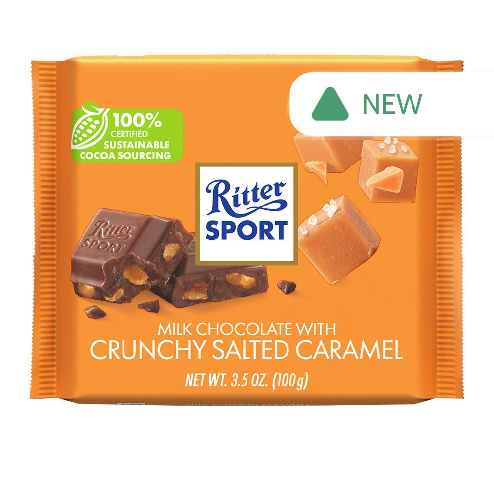 Wholesale Ritter Crunchy Salted Caramel 3.5 Oz Bar- Bulk