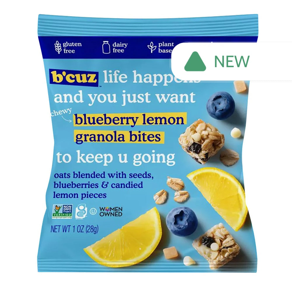 Wholesale B'Cuz Blueberry Lemon Granola Bites 1 Oz Bag- Bulk