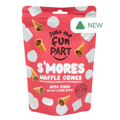 Wholesale Just The Fun Part Mini S'Mores Waffle Cones 4.23 Oz Pouch- Bulk