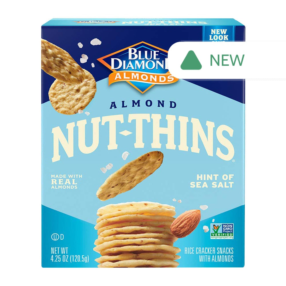 Wholesale Blue Diamond Nut-Thins Hint Of Sea Salt Gluten Free Crackers 4.25 Oz Box- Bulk