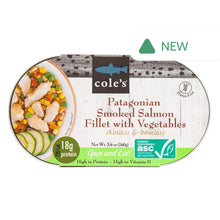 Wholesale Cole’S Patagonian Salmon Smoked Fillet With Vegetables 5.6 Oz Tin- Bulk