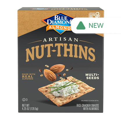 Wholesale Blue Diamond Nut Thins Multi-Seed Gluten Free Crackers 4.25 Oz Box- Bulk