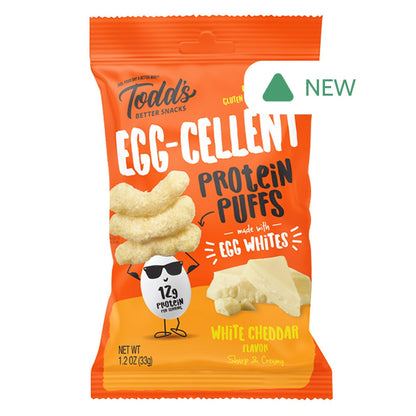 Wholesale Todd’S Eggcellent Protein Puffs White Cheddar 1.5 Oz Bag- Bulk