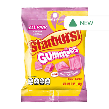 Wholesale Starburst All Pink Gummies 5 Oz Peg Bag- Bulk