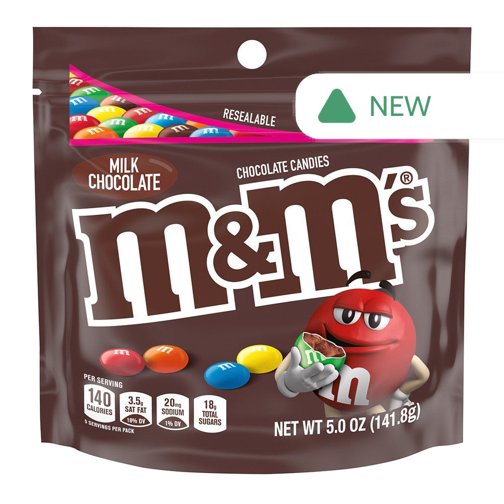 Wholesale M&M'S Milk Chocolate 5 Oz Stand Up Bag- Bulk