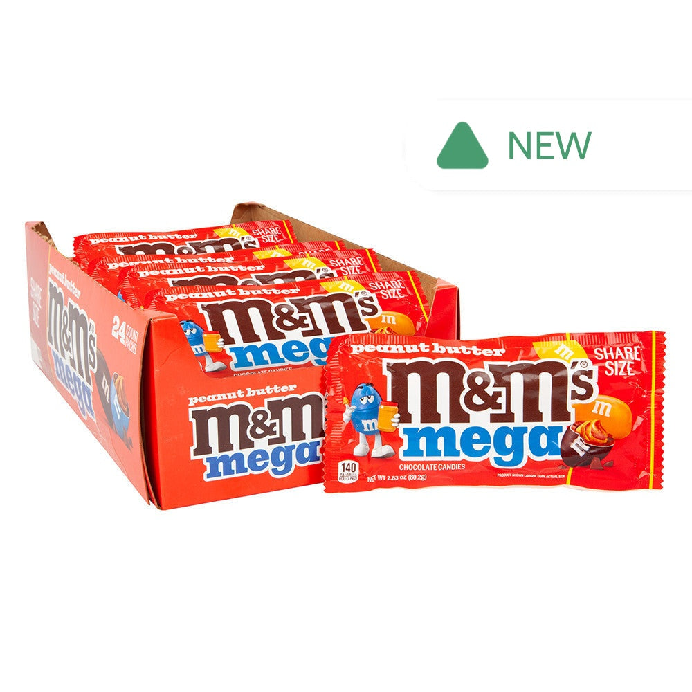 Wholesale M&M'S Peanut Butter Mega Share Size 2.83 Oz Bag- Bulk