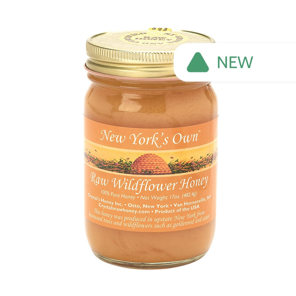 Wholesale Crystal'S Raw Honey New York'S Own Raw Wildflower Honey 17 Oz Jar- Bulk