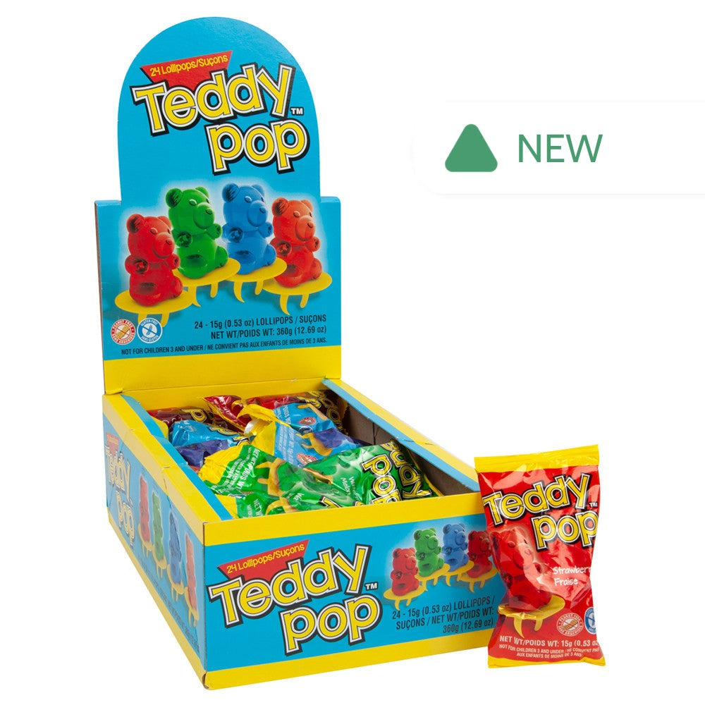 Wholesale Teddy Pop Lollipop Ring 0.53 Oz- Bulk