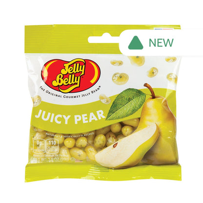 Wholesale Jelly Belly Juicy Pear 3.5 Oz Peg Bag- Bulk