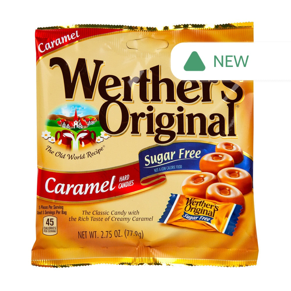 Wholesale Werther'S Sugar Free Caramel Hard Candy 2.75 Oz Peg Bag- Bulk
