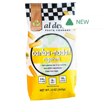 Wholesale Al Dente Carba-Nada Rigatoni 12 Oz Bag- Bulk