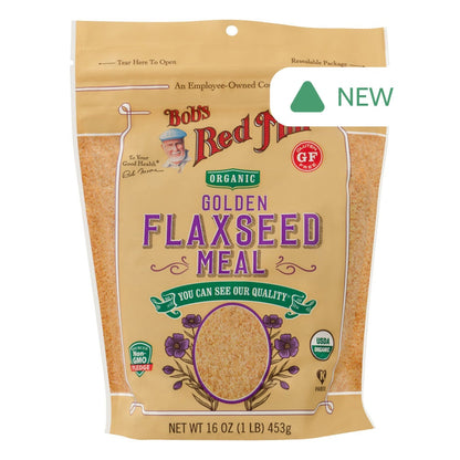 Wholesale Bob'S Red Mill Organic Golden Flaxseed Meal 16 Oz Pouch- Bulk