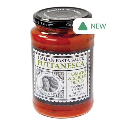 Wholesale Cucina & Amore Puttanesca Sauce 16.8 Oz Jar- Bulk