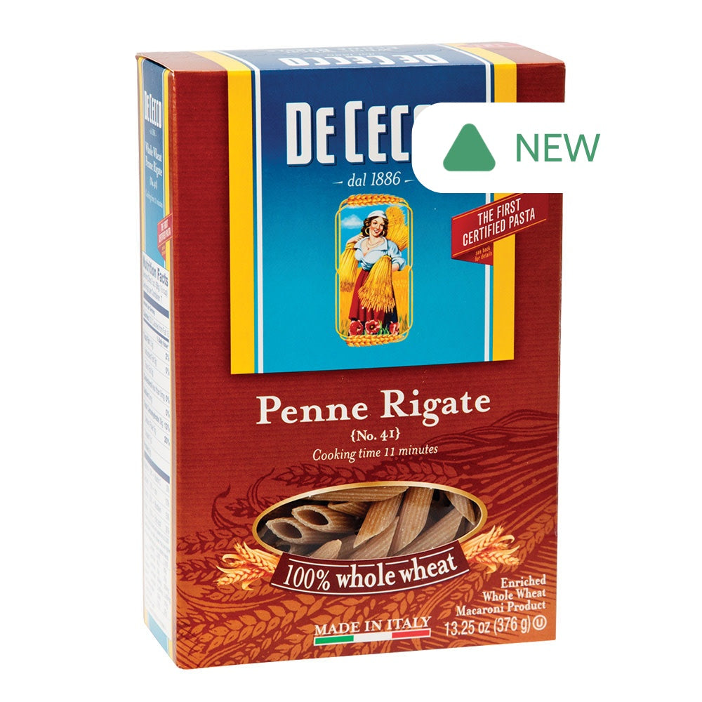 Wholesale De Cecco 100% Whole Wheat Penne Rigate Pasta 13.25 Oz Box- Bulk