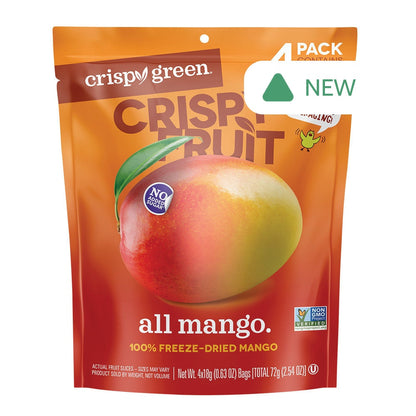 Wholesale Crispy Green All Mango Multi Pack 4 Count 2.54 Oz Pouch- Bulk