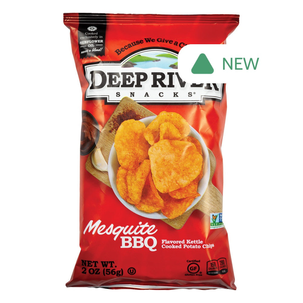 Wholesale Deep River Mesquite Bbq Kettle Cooked Potato Chips 2 Oz Bag- Bulk