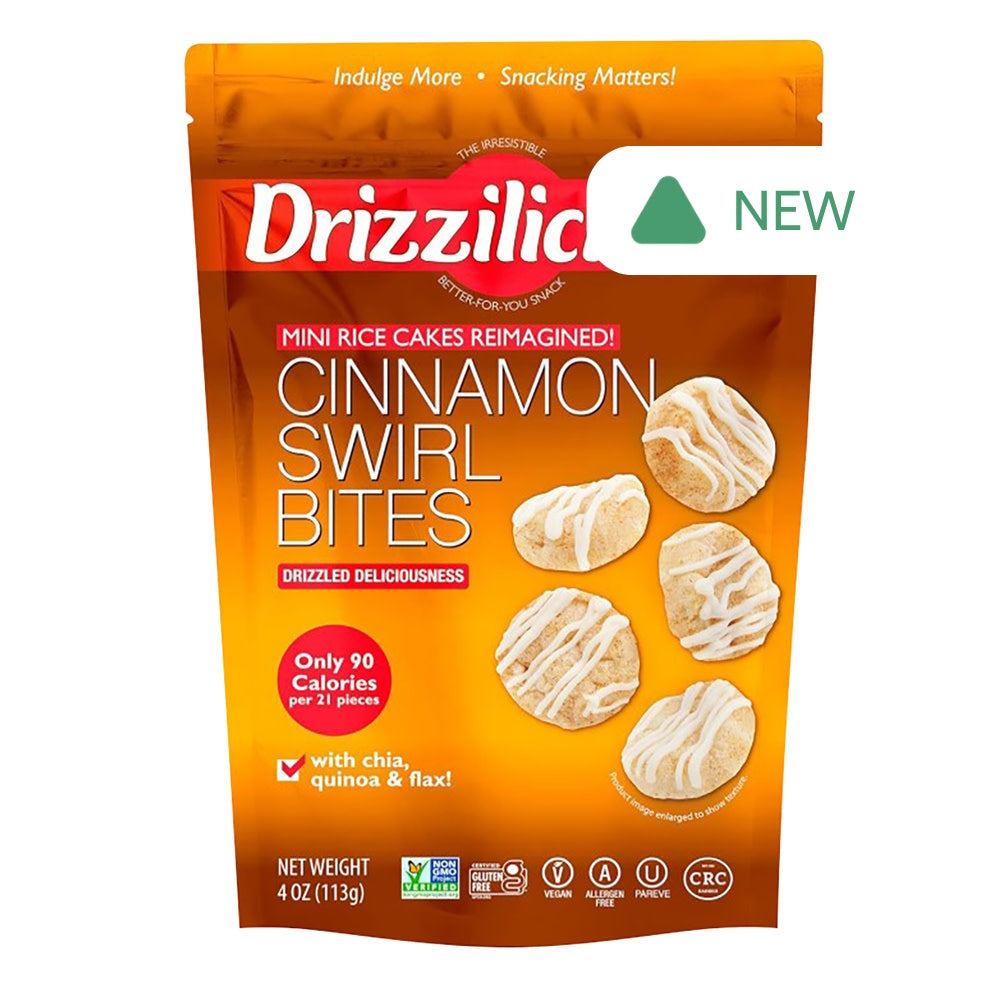 Wholesale Drizzilicious Cinnamon Swirl Drizzle Bites 4 Oz Pouch- Bulk