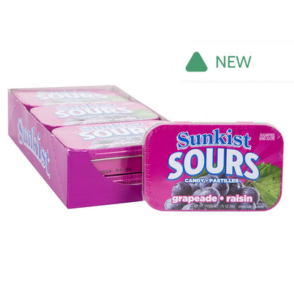 Wholesale Sunkist Sours Grapeade 1.76 Oz Tin- Bulk